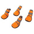 thumbnail image 4 of Boots 4pcs Dog Boots Soft Rubber Waterproof Pet Dog  Protector with Reflective Straps for Outdoor Activities, 4 of 7