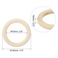 thumbnail image 2 of Unique Bargains 100mm Wooden Rings for Crafts, 10 Pack Natural Wood Rings Unfinished Wood Loop Circle, 2 of 8