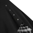 thumbnail image 5 of Women‘s Spring Autumn Patchwork Dress Long Sleeve Square Neck Plaid Zipper A-Line Dress, 5 of 5