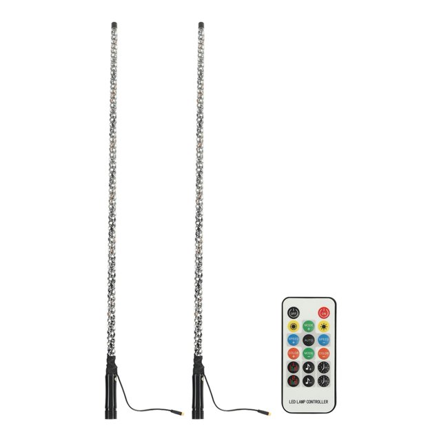 Whip Lights, RGB LED Whip Light with App and Remote Control, 300 Patterns 366 Modes 32 Brightness 10 Speed, Spiral Chasing Lighted Antenna Whip for UTV ATV Off Road Truck