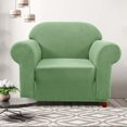 thumbnail image 2 of CHOK 2024 1-Piece Checks Stretch Sofa Cover Slipcover Couch Cover  Chair  Light Gray, 2 of 6
