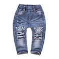 thumbnail image 1 of KIDSCOOL SPACE Toddler Ripped Casual Elastic Distressed Denim Jean 24 Months, 1 of 7