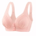 thumbnail image 4 of Timegard 4pc Bras for Women Front Closure Button High Support Ruched Breathable Comfort Everyday Bras, 4 of 5