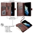 thumbnail image 3 of Compatible avec iPhone 14 Pro Max Étui Portefeuille Premium à Fermeture Éclair Grand Espace Flip en Cuir PU, 3 of 5