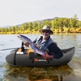 thumbnail image 2 of Goplus Inflatable Fishing Float Tube w/Pump & Storage Pockets & Fish Ruler Gray, 2 of 10