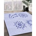 thumbnail image 3 of Ahgly Company Machine Washable Indoor Square Transitional Lavender Blue Area Rugs, 7' Square, 3 of 7