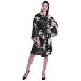 thumbnail image 3 of Moomaya Printed Womens Kimono Sleeve Robes Satin Silk Getting Ready Bridal Robe Coverup, 3 of 7