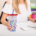 thumbnail image 1 of Oleegame 1PC Glass Bottle Creative Water Cup Heart Shape Cup PP Plastic Straw Cup Heart Shape Plastic Transparent Straw Cup 710ml Cold Change Temperature Sensitive Plastic Cup, 1 of 5