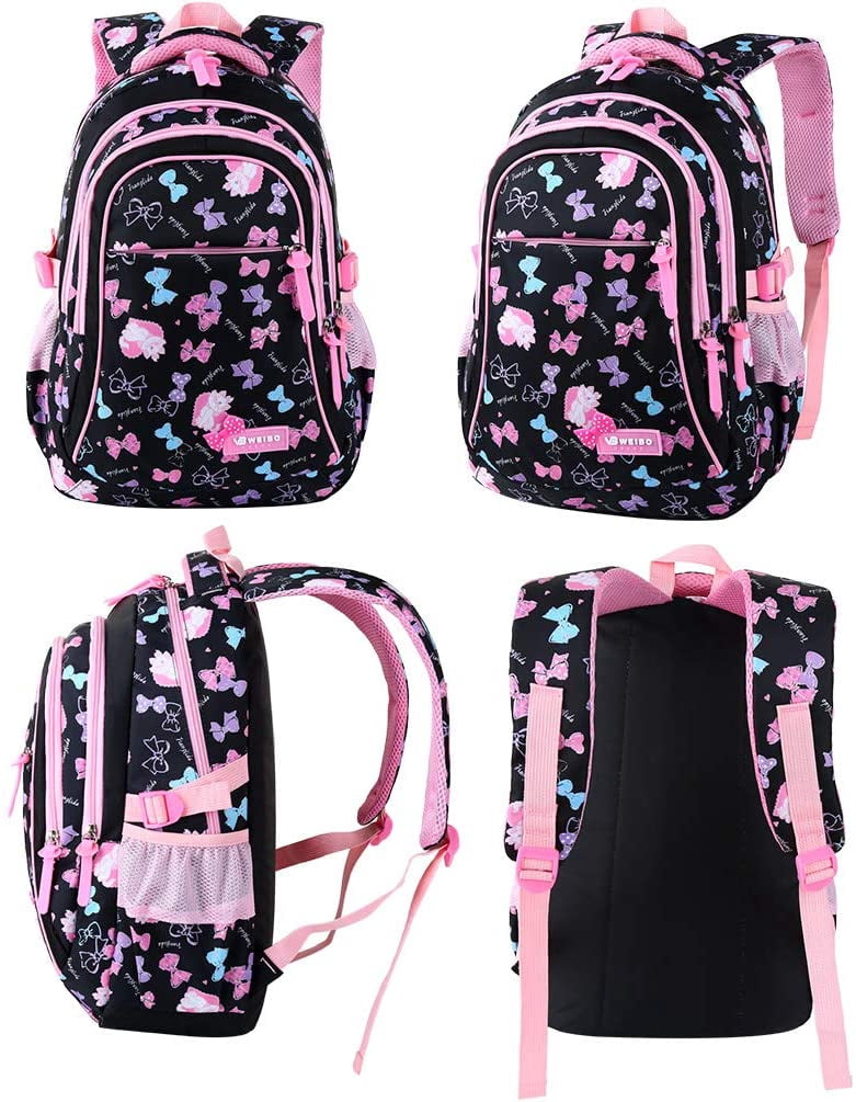 School bag girls school backpack school bag backpack children daypack 3 parts set for school and free time