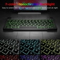 thumbnail image 2 of Clavier BT Sans Fil de 10 Pouces Ultra Mince Rechargeable Clavier BT Compatible avec Trois Systèmes Rétroéclairage Monochrome 7 Couleurs Noir, 2 of 8