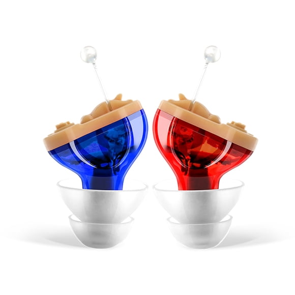 MEDca Digital Personal Sound Amplifier, Invisible-in-Canal (CIC) Mini Device, Pair, Multicolor
