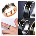 thumbnail image 2 of transemion Couple Rings Delicate Ring Smart Sensor Body Temperature Small Lightness Finger Jewelry Wedding Women Engagement Rose golden 7#, 2 of 7