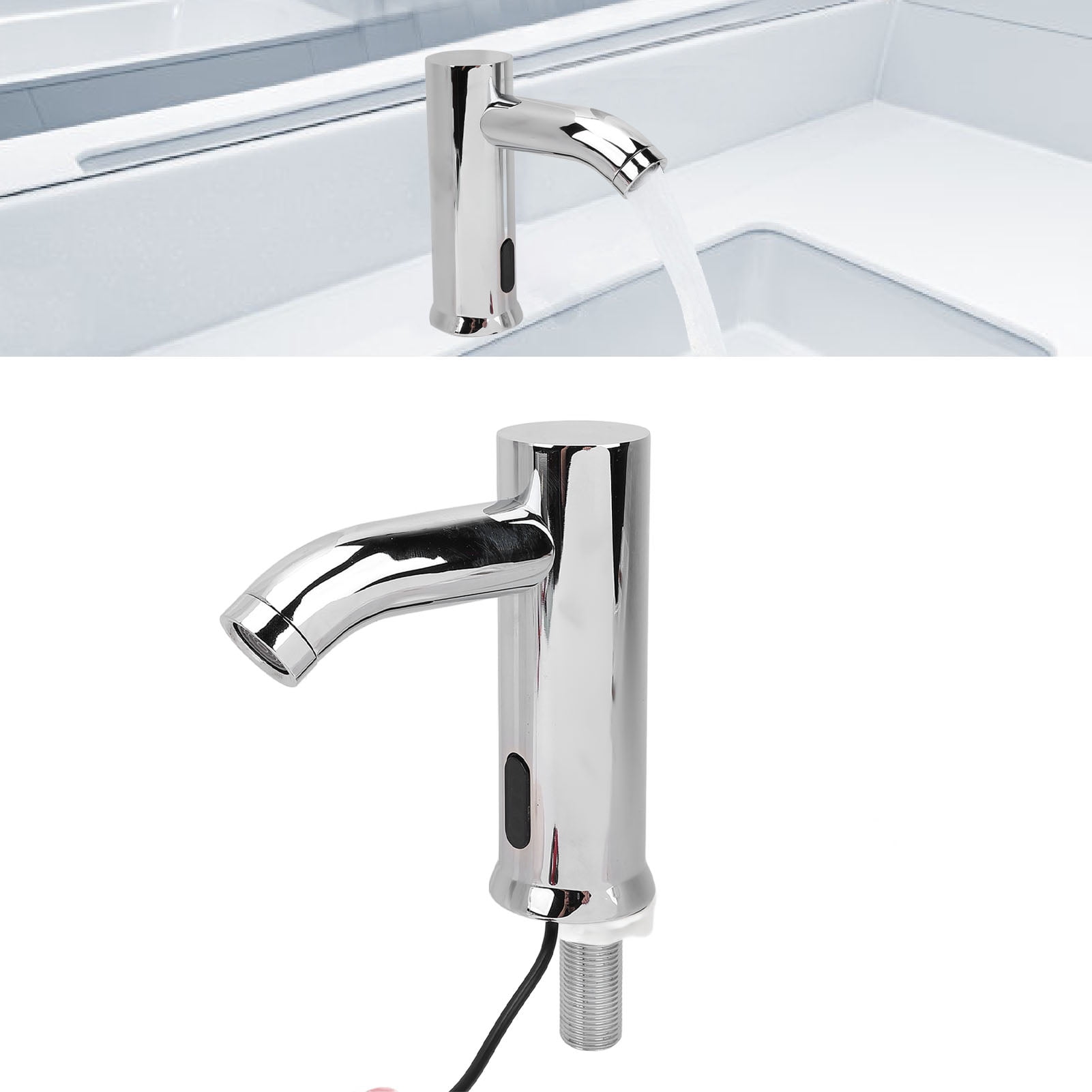 Robinet à Capteur de Mouvement, Robinet d'Évier Sans Contact en Acier Inoxydable G1/2 pour Usage Commercial