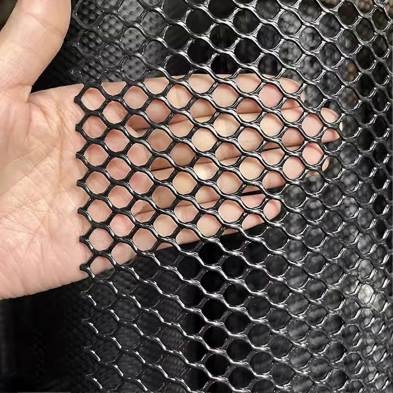 Black plastic mesh, 7.6 cm holes, flexible balcony privacy screen system, 1.5 x 5 m, 5/10/15/20/25/30/50 m, extra long garden net