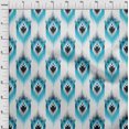 thumbnail image 4 of oneOone Rayon Turquoise Blue Fabric Asian Ikat Sewing Craft Projects Fabric Prints By Yard 56 Inch Wide-9605, 4 of 4