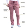 thumbnail image 3 of Adar Pro Pantalon d'Uniforme Ajusté à Jambe Fuselée pour Femmes, Heather Wine, 2X, 3 of 7