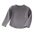 thumbnail image 1 of Zhuashum Hauts pour Garçon 1-2 Ans Camisole pour Enfants Nouvelle Chemise Élégante à Col Rond T-Shirt à Manches Longues T-Shirt Cool Vêtements pour Garçons Gris, 1 of 4