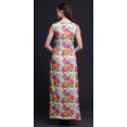 thumbnail image 4 of Bimba Floral Printed Front Slit Sleeveless Summer Spring Long Women BeachDress-Small, 4 of 5