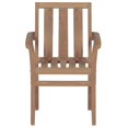 thumbnail image 3 of vidaXL Chaises de Jardin Empilables 6 Pcs Bois de Teck Massif, 3 of 5