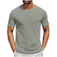 thumbnail image 1 of Besolor T-Shirt d'Été pour Homme à Manches Courtes, Col Rond Classique, T-Shirts Décontractés, Couleur Unie, Hauts Basiques, 1 of 5