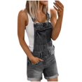 thumbnail image 2 of LOVZFMLL Combinaison Courte Décontractée Imprimée avec Poches pour Femmes Gris G, 2 of 8