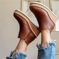 thumbnail image 5 of Penkiiy Espadrilles à Enfiler pour Femmes à Tige Haute à Talon Compensé, Plateforme à Talon Caché, Bottines Compensées à la Cheville 43 Gris Foncé, 5 of 5