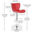 thumbnail image 4 of Bronte Living Leatherette Bar Stool 360 Swivel, Adjustable Height 24" to 33" High Backrest, with Hard Floor Protection Rubber Band - Series Susan (Set of 2), 4 of 9