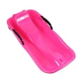 thumbnail image 2 of Heavy Duty Toboggan Sledding Kids Sledge Sleigh with Brake Pull Rope Hole Winter Pink, 2 of 8