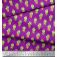 thumbnail image 3 of Soimoi Purple Poly Georgette Fabric Cactus With Conical Pot Tree Print Fabric by the Yard 42 Inch Wide, 3 of 5