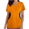 thumbnail image 1 of TIMIFIS Scrub for Women Printed Nurse Uniforms Tops V Neck Short Sleeve Nursing Tops with Pockets - Spring/Summer, 1 of 4