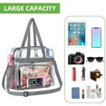 thumbnail image 2 of Fashion Transparent Handbag Tote Bag, Large Capacity Multifunctional Crossbody Bag, Clear Shoulder Bag, PVC Storage Pouch & Handbag & Purse with Zipper for Outdoor Travel Concerts Stadium, 2 of 6