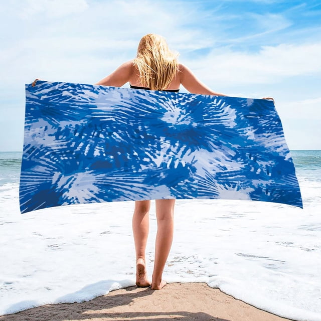 Microfiber Beach Towel 30x60 Inch Sandproof Quick Dry Lightweight Travel Towel for Swimming Pool Camping Yoga Picnic Absorbent Compact Multipurpose Bath Blanket for Beach,Pool,Gym,Spa,Outdoor