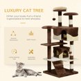 thumbnail image 4 of PawHut 53" Cat Tree Tower, Large Cat Condo Furniture - Brown, 4 of 9