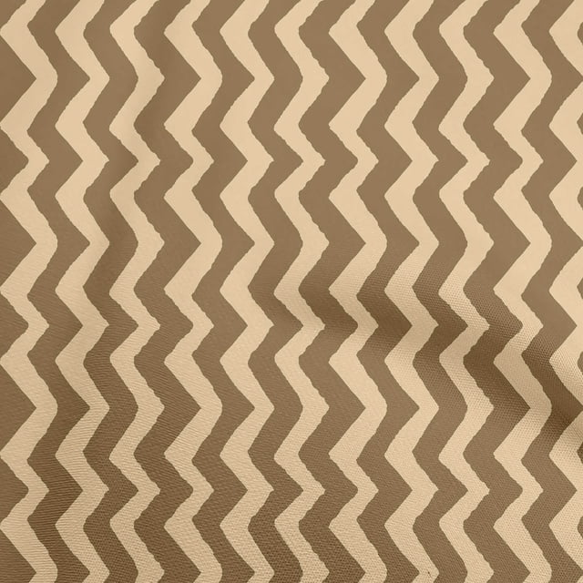 oneOone Georgette Viscose Tawny Brown Fabric Chevron Sewing Craft Projects Fabric Prints By Yard 42 Inch Wide