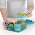 thumbnail image 4 of Sistema Ocean Bound Plastic Bento Box, Lunch Box with Yogurt/Fruit Container, 1.25 L, Assorted Colours (Varies by Pack), 4 of 7