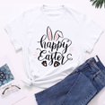 thumbnail image 4 of EGNMCR Chandails de Pâques pour Femmes Chandails pour Femmes Imprimé de Pâques T-shirt à Col Rond pour Femme Mode Confortable Chemise pour Femme Haut à Manches Courtes Haut/chemise à Col Rond T-Shirts pour Femmes, 4 of 7