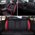 thumbnail image 3 of Maidao Car Seat Covers Full Set For Women for Volkswagen for Golf R 2012-Present 5 Seats Front Rear Cushion Protector with Pillow Black and Red, 3 of 6