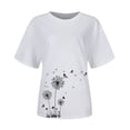 thumbnail image 4 of T-shirts d'Été Décontractés pour Femmes, Col Rond, Manches Courtes, T-Shirt Graphique Tendance, Basique, Confortable, Coupe Ample, Chemisiers pour Femmes, Chandail, 4 of 6