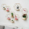 thumbnail image 2 of Support de Rangement en Fer Mural Multifonctionnel Style Nordique Étagère Hexagonale Géométrique pour la Maison, 2 of 8