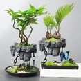 thumbnail image 3 of Maoww Pot de Plante Jardinière de Jardin Contenant Pot de Fleurs Succulentes Rond avec Rocaille, 3 of 9