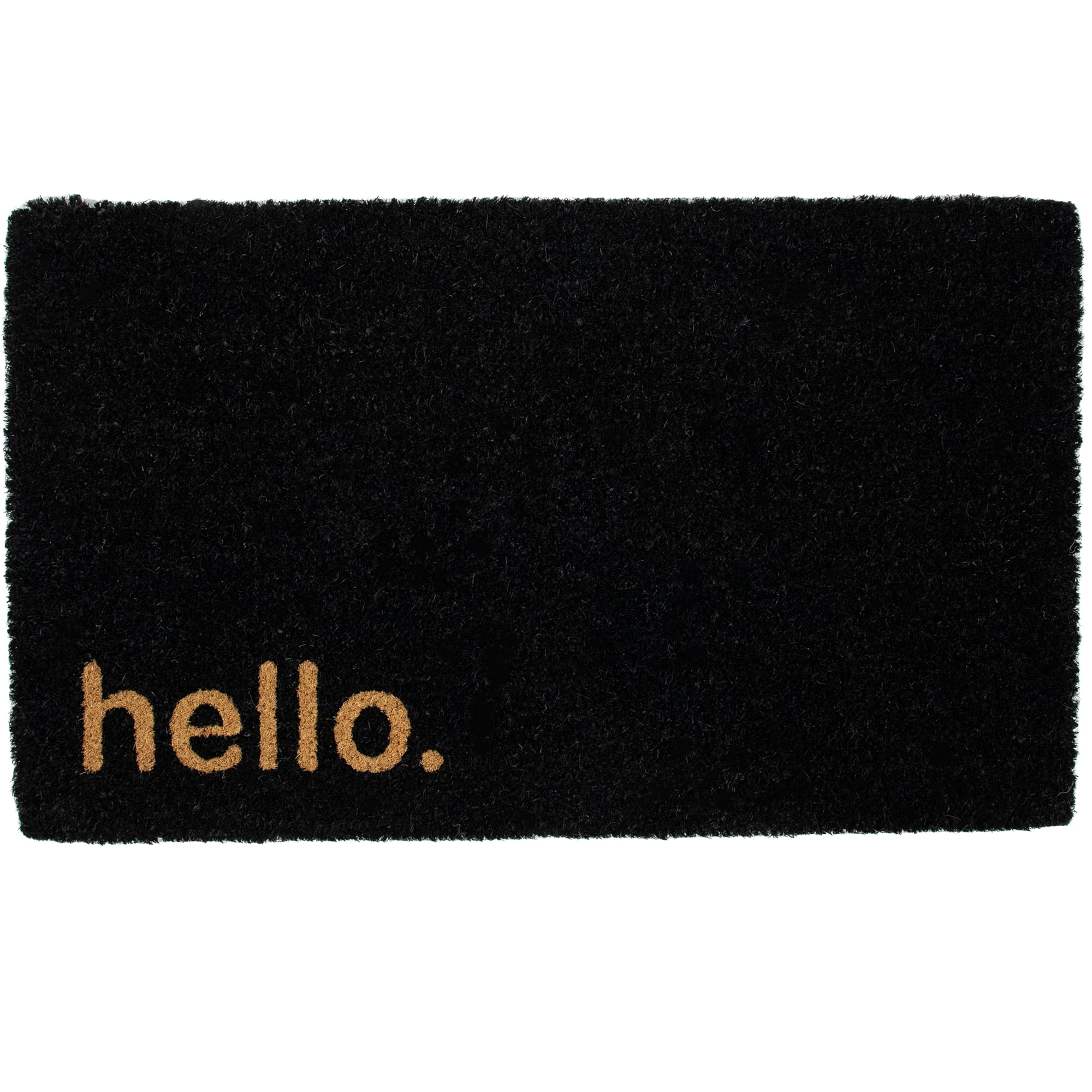 Northlight Paillasson Extérieur en Fibre de Coco Noire "Hello" 18 Pouces x 30 Pouces