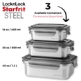 thumbnail image 2 of Starfrit LocknLock STEEL - Stainless Steel Container - 40oz/1.2L - Airtight & Leakproof - 4-Sided Locking Lid, 2 of 8