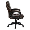 thumbnail image 2 of Faux Leather Chocolate Brown Managers Chair with Padded Arms, 2 of 7