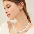 thumbnail image 3 of EcoNesxp Collier Rond en Perles Blanc mm Collier de Perles pour Hommes et Femmes, 3 of 5