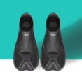 thumbnail image 4 of CSChome Lightweight Diving Fins Plastic Diving Fins Swimming Training Flippers Short Blade Flippers Leg Strength Building, 4 of 7