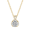 Or Jaune, variante sur Cate & Chloe Alessandra Collier en Argent Plaqué Or Blanc 18k avec Diamants Simulés pour Femmes
