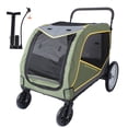 thumbnail image 2 of Extra Large Dog Stroller for Dogs Up to 176.4lbs, 4 Wheel Handle Adjustable Pet Stroller for Large Dogs, Dog Jogging Carriage Stroller Folding Extra Large Dog Carriage for Outdoor, 2 of 7