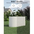 thumbnail image 4 of 4*2*2FT Galvanized Raised Garden Bed Kit Large Oval Metal Planter Box for Outdoor Gardening Vegetables, 4 of 7