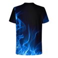 thumbnail image 4 of Qertyioot Hommes Imprimer Manches Courtes Col Rond T-shirt Casual Mode Manches Courtes Dégagement, 4 of 5