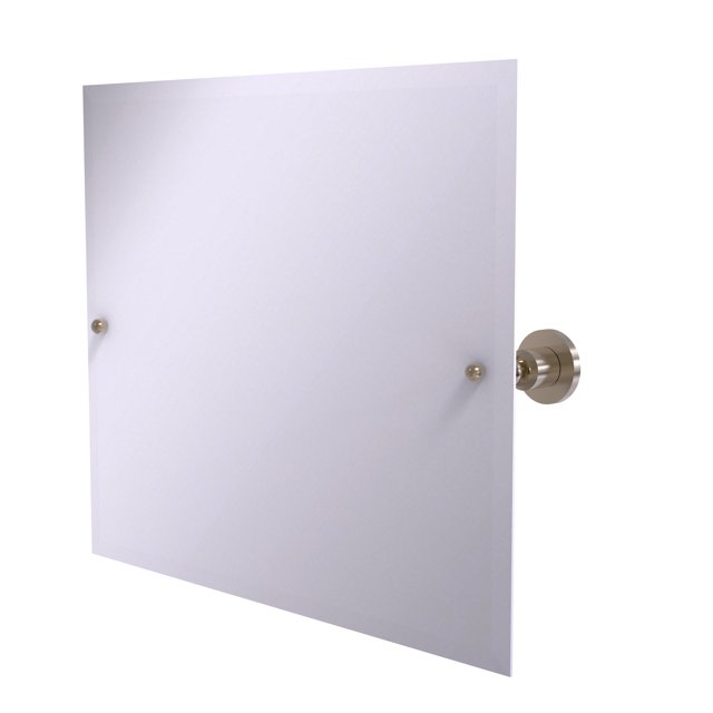 Allied Brass AP-93 Frameless Landscape Rectangular Tilt Beveled Edge Wall Mirror, Antique Pewter